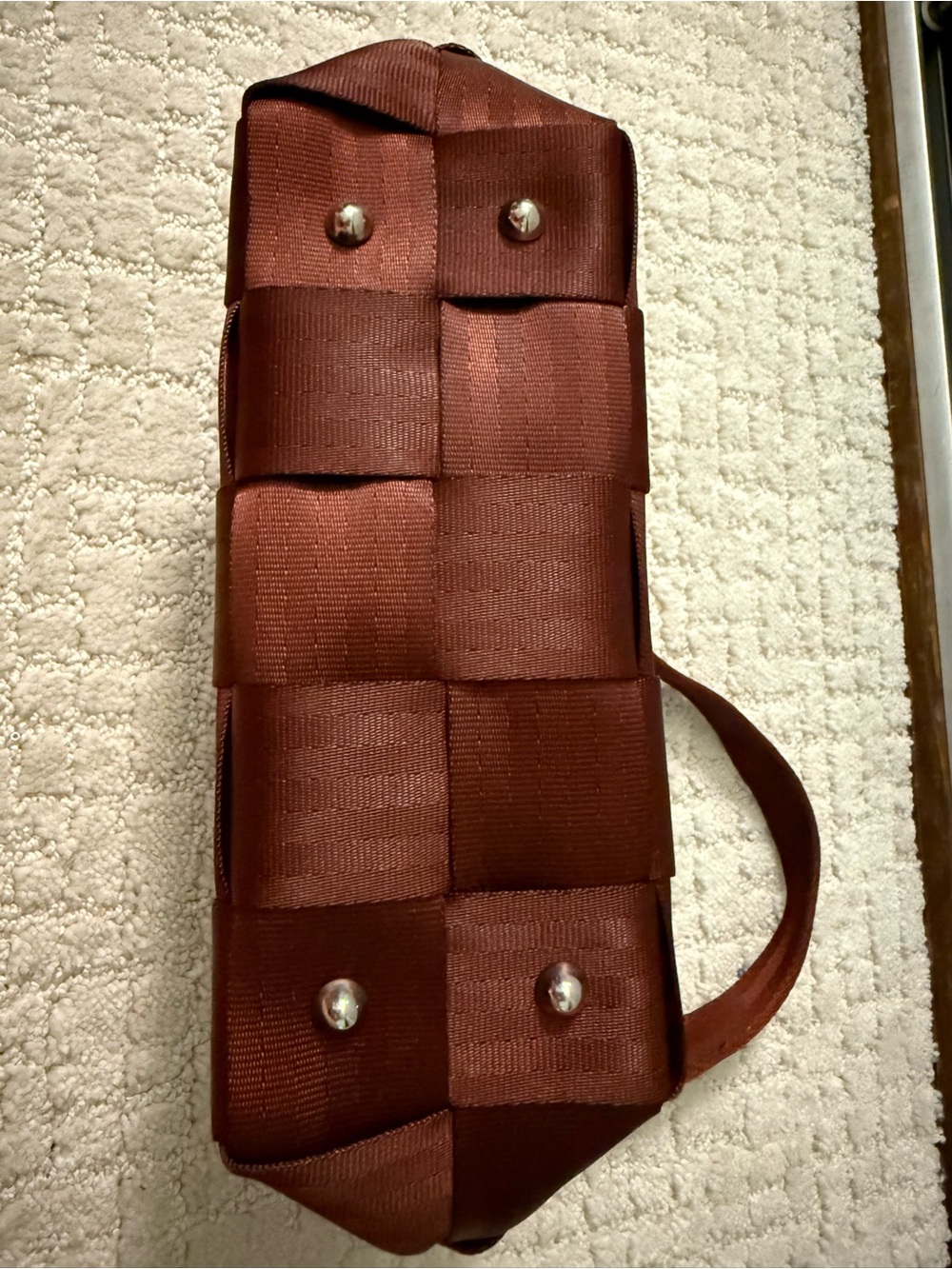 Harvey’s Woven Satin Shoulder Bag in burnt Orange - Picture 6 of 6